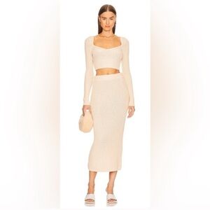 A.L.C. Cream Knit Skirt